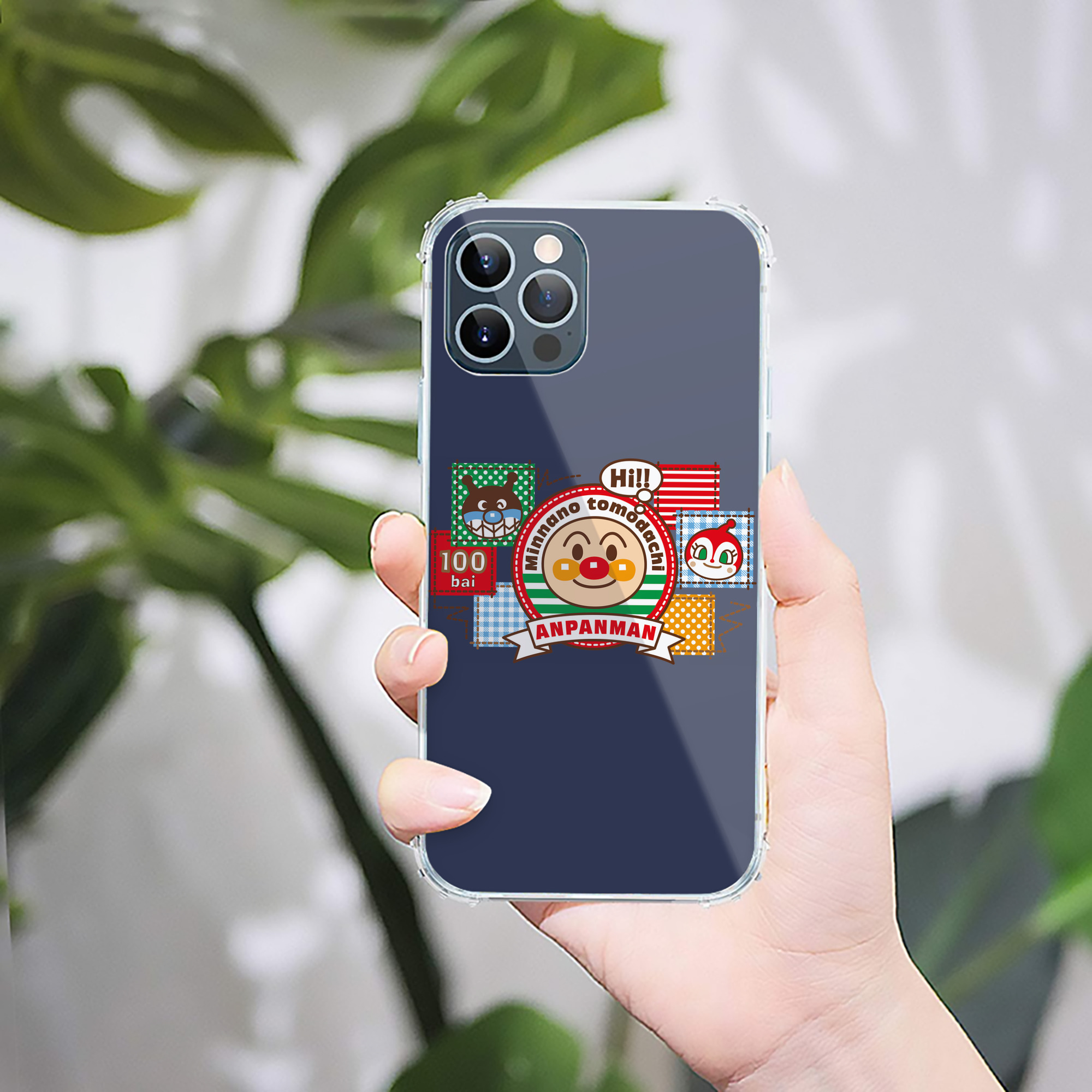 （画像用） アンパンマン Anpanman 【iPhone 12シリーズ対応】透明スマホケース（クリアソフトケース）